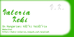 valeria keki business card